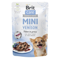 Brit Care Mini Adult Geyik Etli Soslu Fileto Küçük Irk Yetişkin Köpek Konservesi 85 Gr