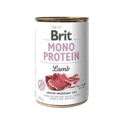 Brit Mono Protein Kuzu Etli Hassas Yetişkin Köpek Konservesi 400 Gr - 1