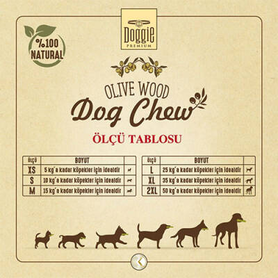 Doggie Doğal Zeytin Ağacı Köpek Çiğneme Oyuncağı XS 5 kg - 3