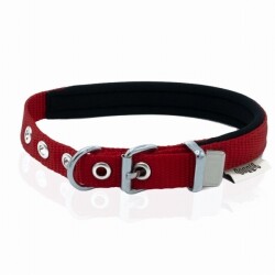 Doggie Konfor Dokuma Köpek Boyun Tasması Kırmızı 1,5x20 25 Cm