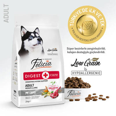 Felicia Hypoallergenic Medium Large Kuzulu Düşük Tahıllı Yetişkin Köpek Maması 6 Kg - 2