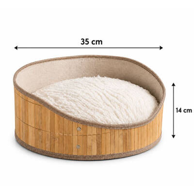 Lepus Bambu Küçük Irk Köpek ve Kedi Yatağı 35x14 Cm - 2