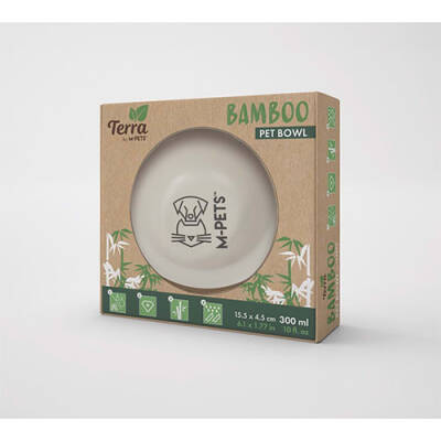 M-Pets Bambu Köpek Mama ve Su Kabı 300 Ml - 1
