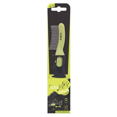 M-Pets Click & Groom Kavisli Kedi ve Köpek Tarağı Small 8x7x5 Cm - 1