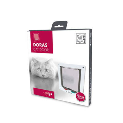 M-Pets Doras Kedi Kapısı 4 Yönlü Beyaz 19,7x19 Cm - 1