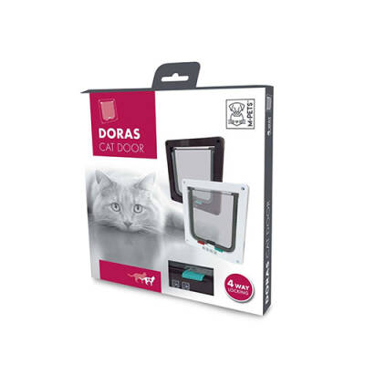 M-Pets Doras Kedi Kapısı 4 Yönlü Kahverengi 19,7x19 Cm - 1