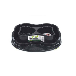 M-Pets Eco Heart Karınca Engelleyici Plastik Küçük Irk Köpek Mama Kabı 2x500 Ml