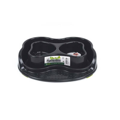 M-Pets Eco Heart Karınca Engelleyici Plastik Küçük Irk Köpek Mama Kabı 2x500 Ml - 1