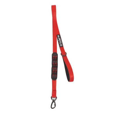 M-Pets Flex Köpekler İçin Şok Emici Gezdirme Kayışı Kırmızı-Siyah 120 Cm - 2