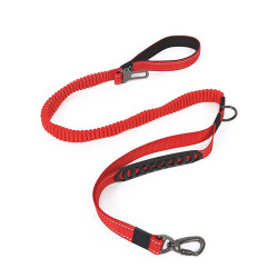 M-Pets Flex Pro Multifonksiyonel Köpek Gezdirme Kayışı Kırmızı 120-170 Cm - 2