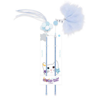 M-Pets Mooncat Olta Kedi Oyuncağı Mavi 2'li 40 Cm - 1