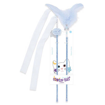 M-Pets Mooncat Olta Kedi Oyuncağı Mavi 2'li 40 Cm - 1