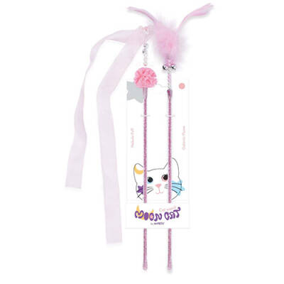 M-Pets Mooncat Olta Kedi Oyuncağı Pembe 2'li 40 Cm - 1