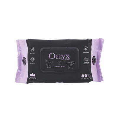 M-Pets Onyx Lavanta Kokulu Kedi ve Köpek Temizleme Mendili 80'li - 1