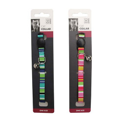 M-Pets Stripes Zilli Kedi Boyun Tasması Karışık Renkli 20-30 Cm