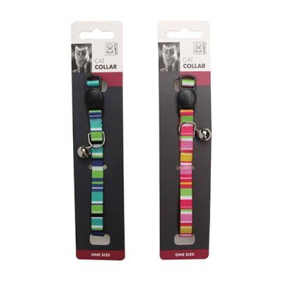 M-Pets Stripes Zilli Kedi Boyun Tasması Karışık Renkli 20-30 Cm - 1