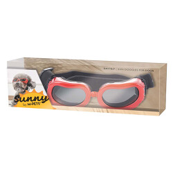 M-Pets Sunny Daytrip Köpek Gözlüğü Kırmızı 15,2x4,9 Cm