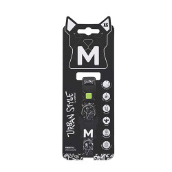 M-Pets Urban Style Freestyle Köpek Boyun Tasması Siyaz Beyaz XSmall 15,2-25,4 Cm