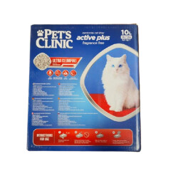 Pet's Clinic Aktif Karbonlu Tozsuz Kutulu Bentonit Kedi Kumu 2x10 Lt - 2