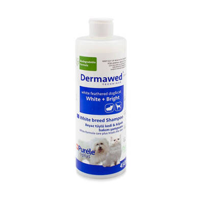 Purele Dermapet Beyaz Tüyler İçin Dermatolojik Kedi ve Köpek Şampuanı 450 ml - 1