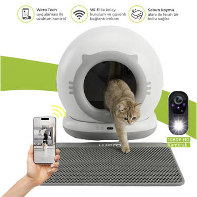 Wero Akıllı Kedi Tuvaleti Max Kameralı Versiyon CLB MAXCAM - 1